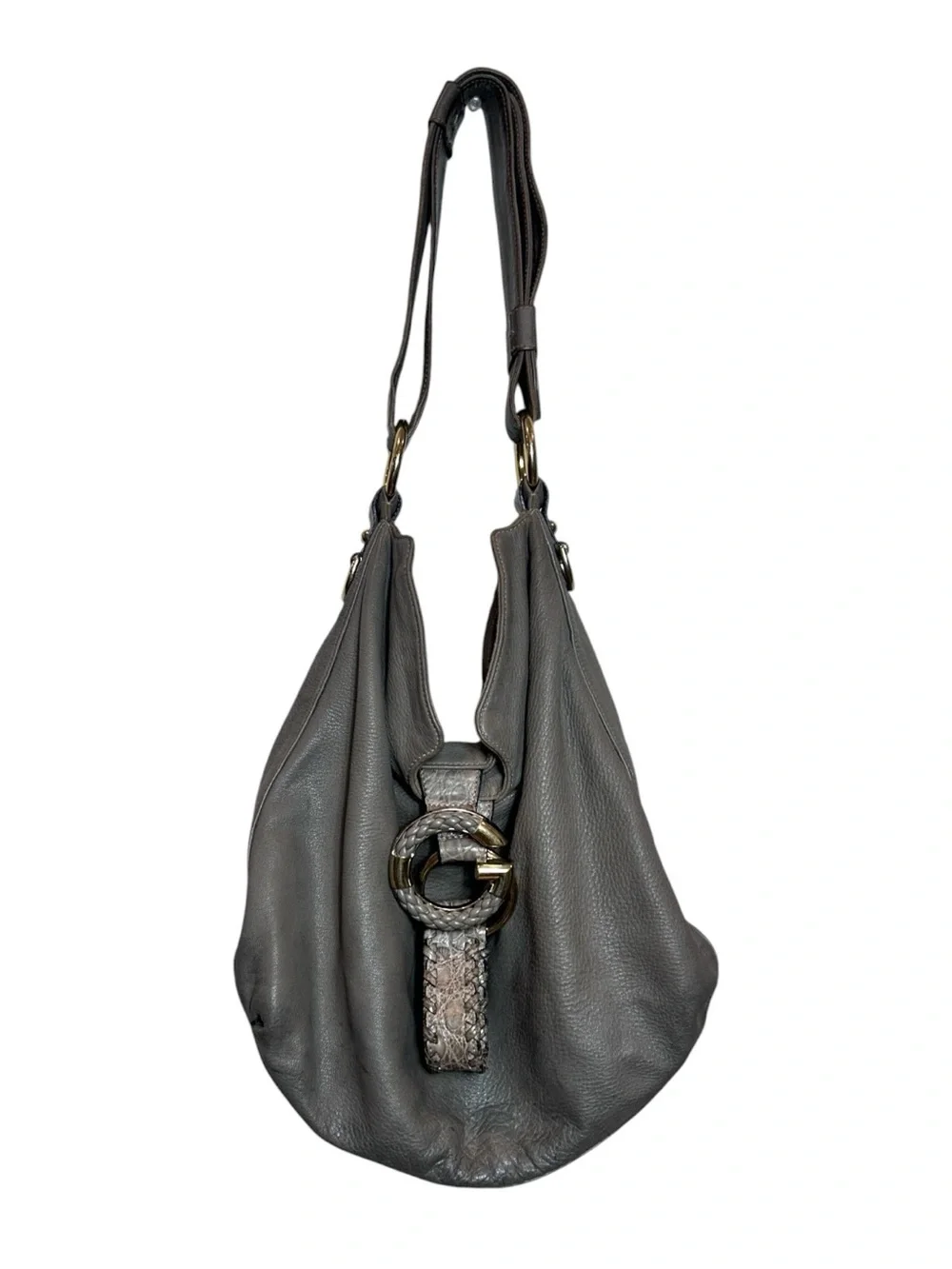 2000s Tom Ford Gucci G Wave Hobo Grey bag